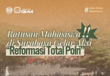Ratusan Mahasiswa di Surabaya Gelar Aksi “Reformasi Total Polri”